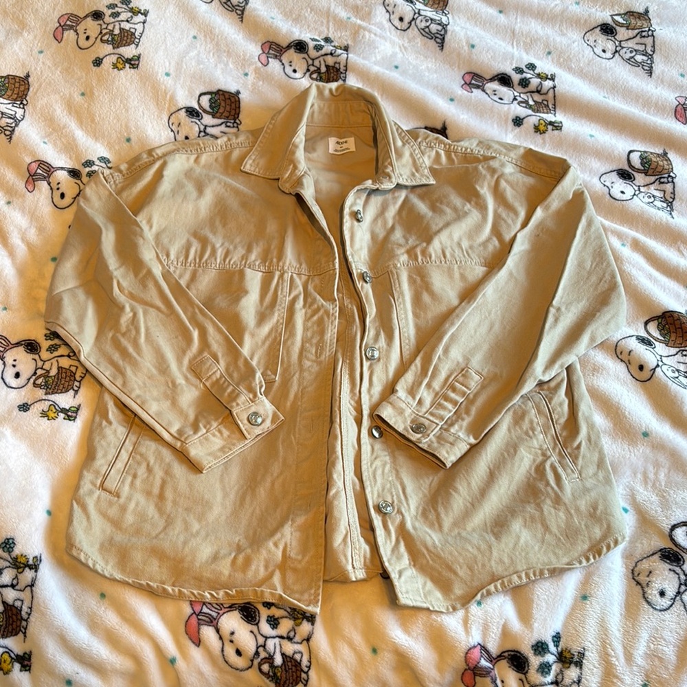 Ardene Tan Jean Jacket Casual Cotton Blend